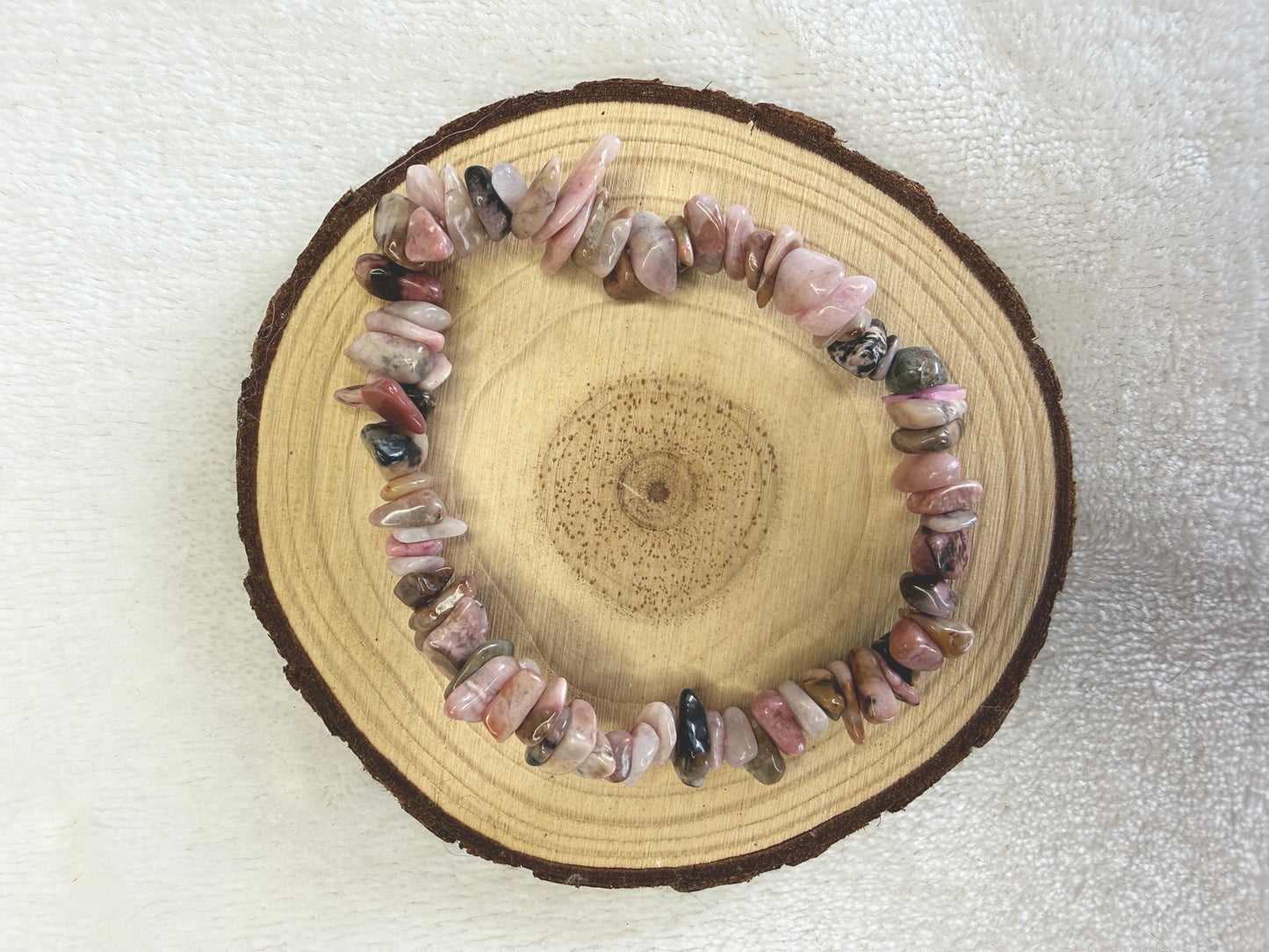 Bracelet baroque en rhodonite