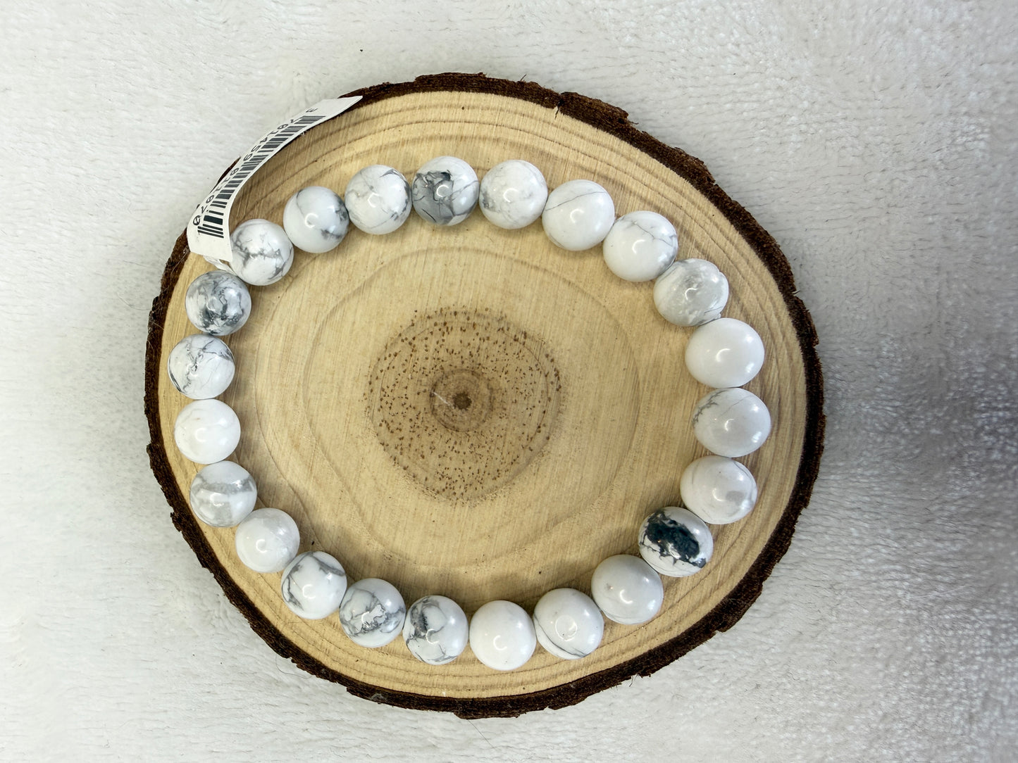 Bracelet boule en howlite 8mm