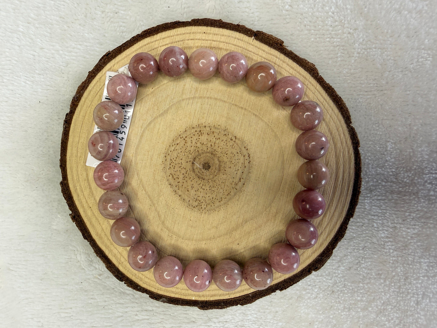 Bracelet boule en rhodonite 8mm