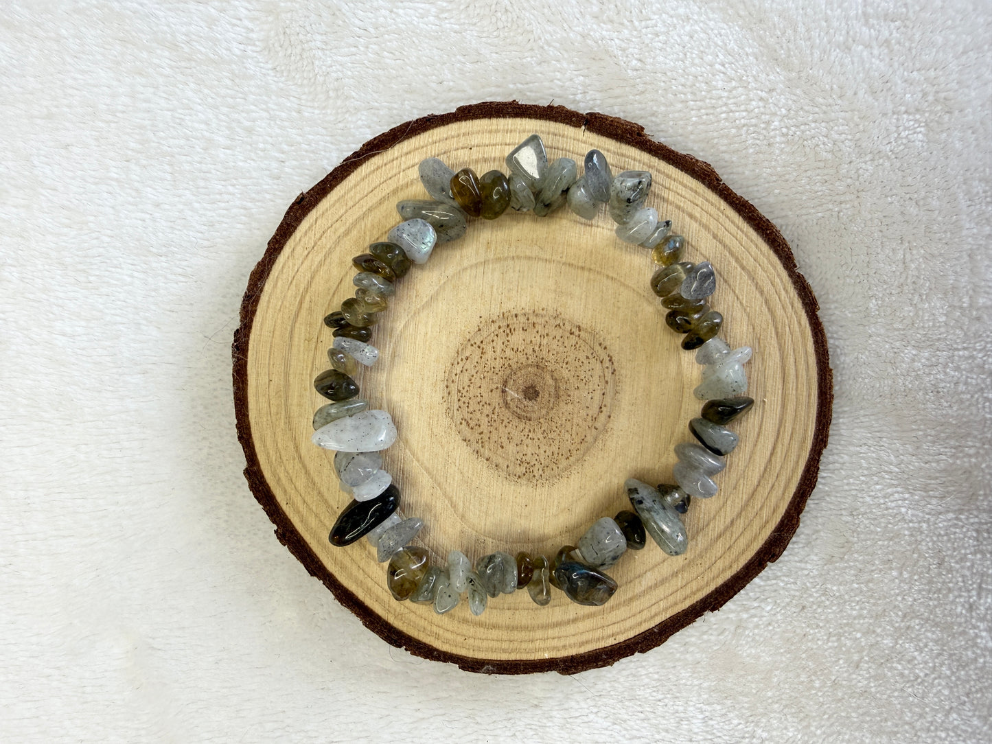 Bracelet baroque en labradorite