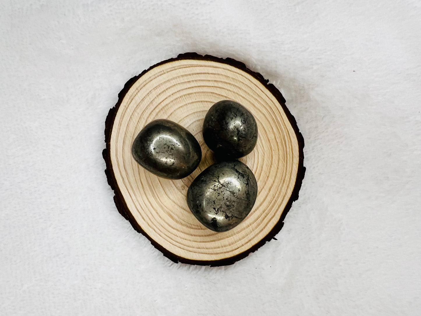 Pierre roulée en pyrite