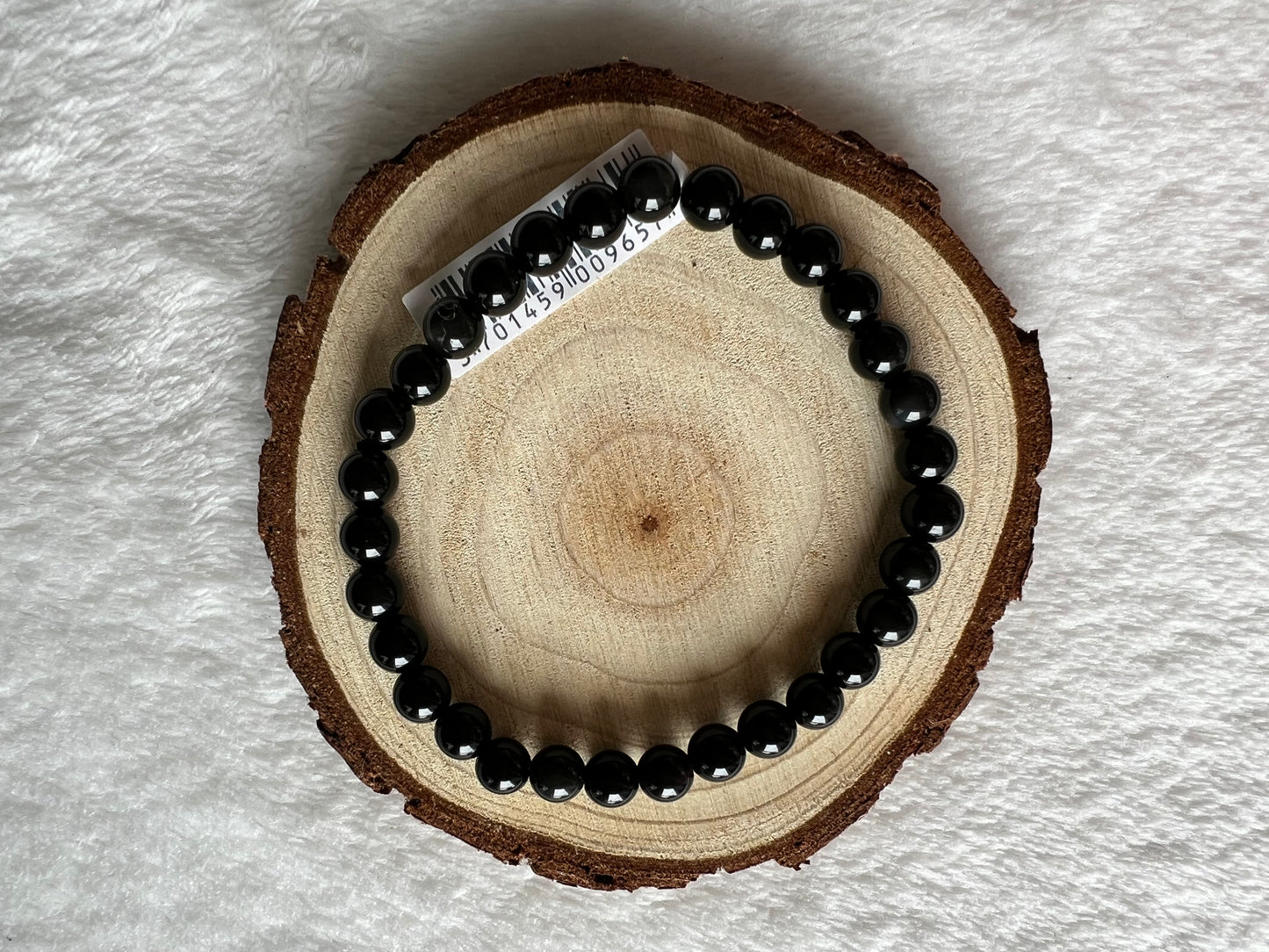 Bracelet boule en obsidienne oeil céleste 6mm