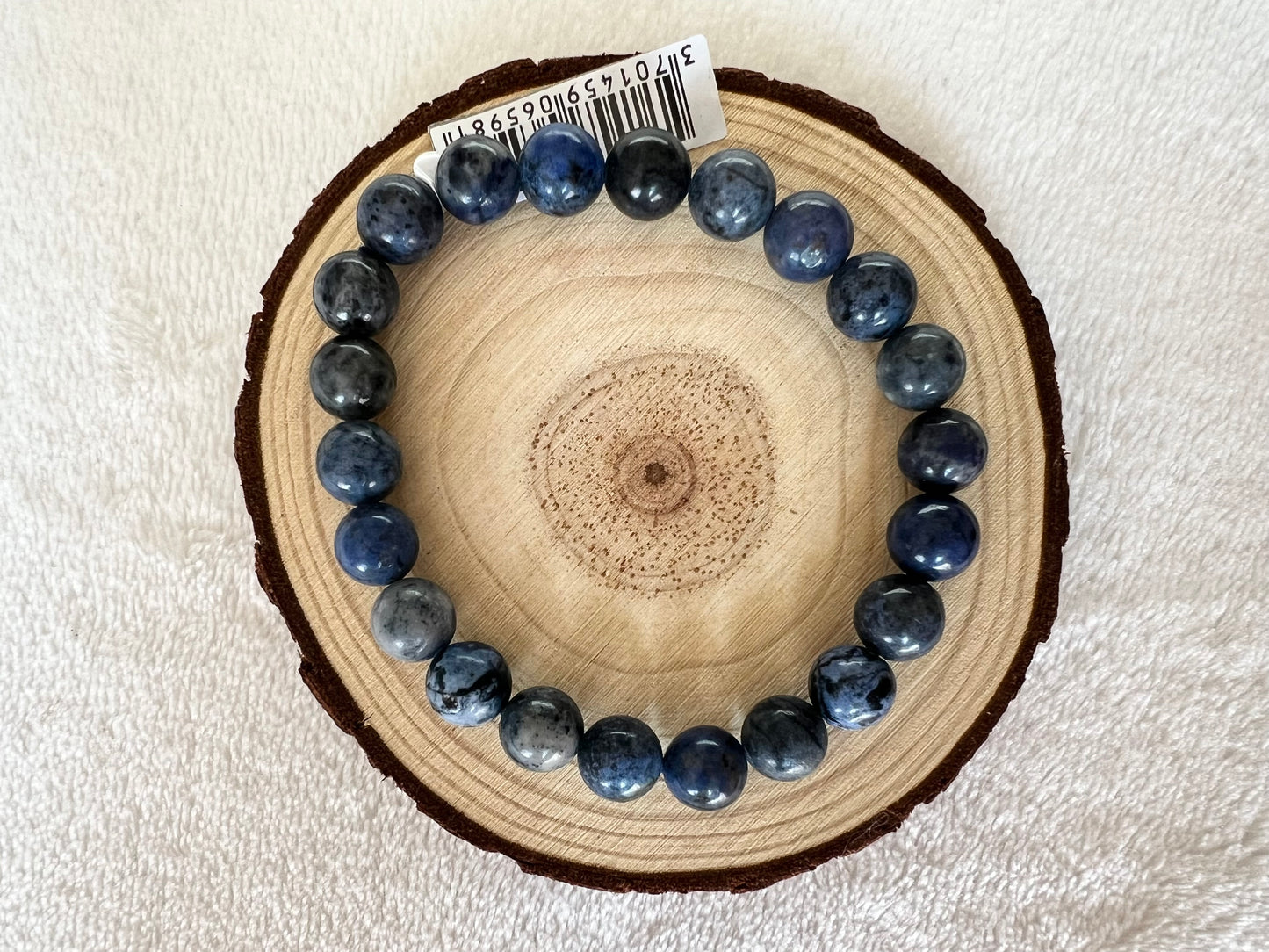 Bracelet boule en dumortiérite 8mm