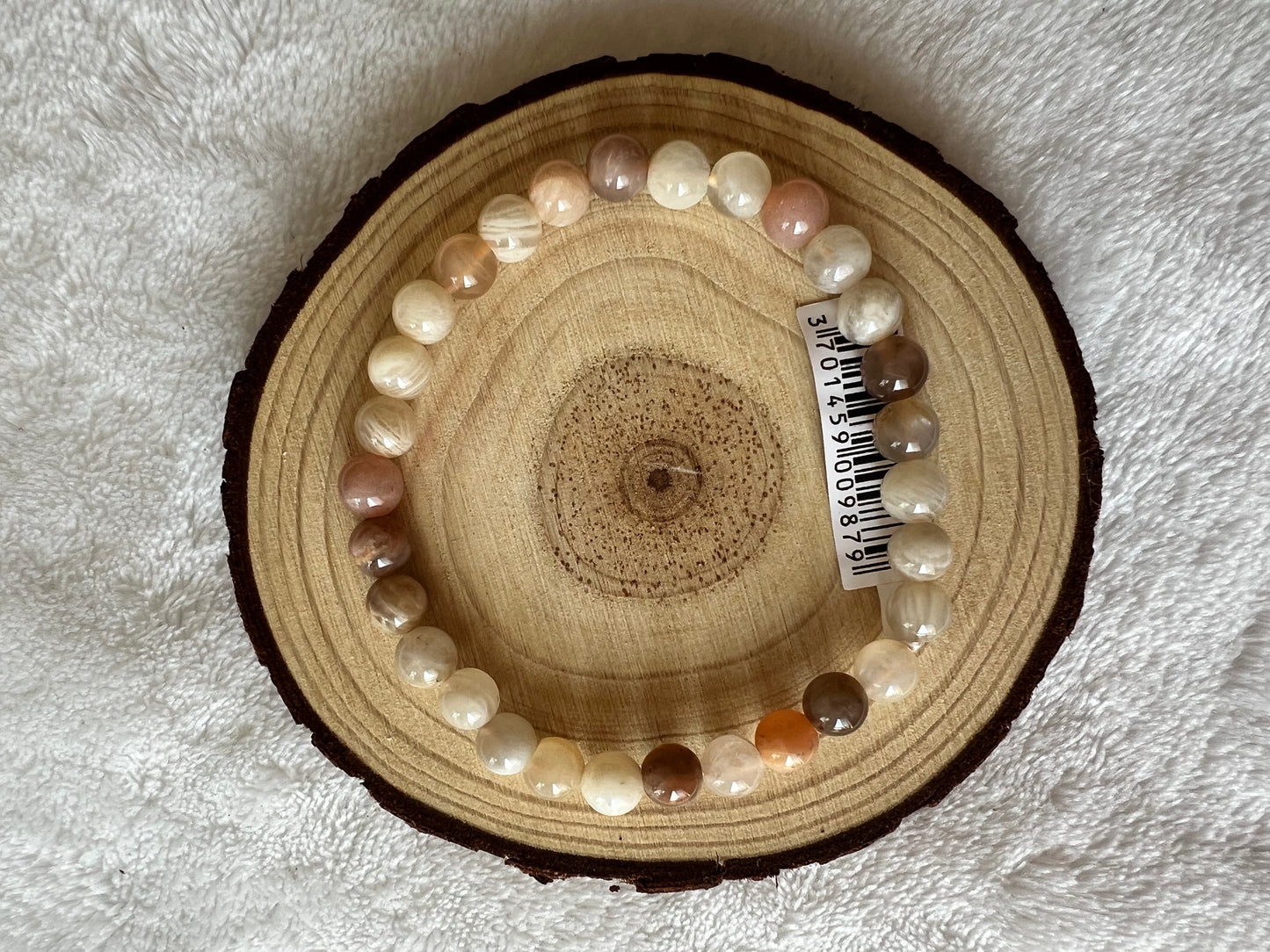 Bracelet boule en pierre de lune 6mm