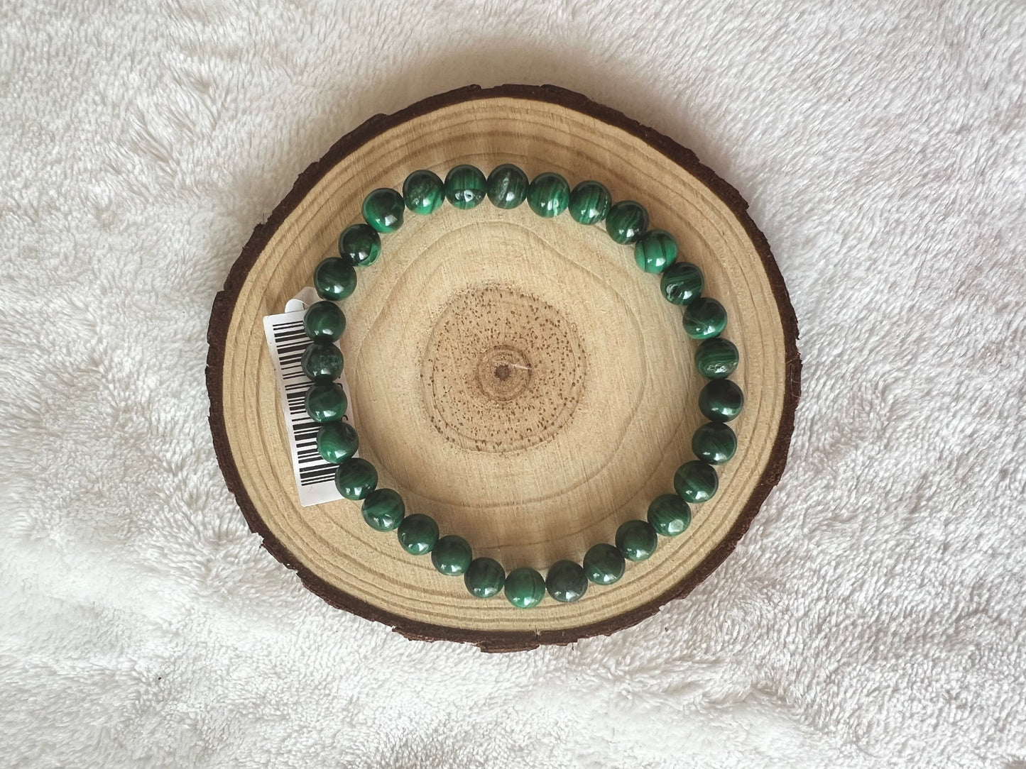 Bracelet boule en malachite 6-7mm