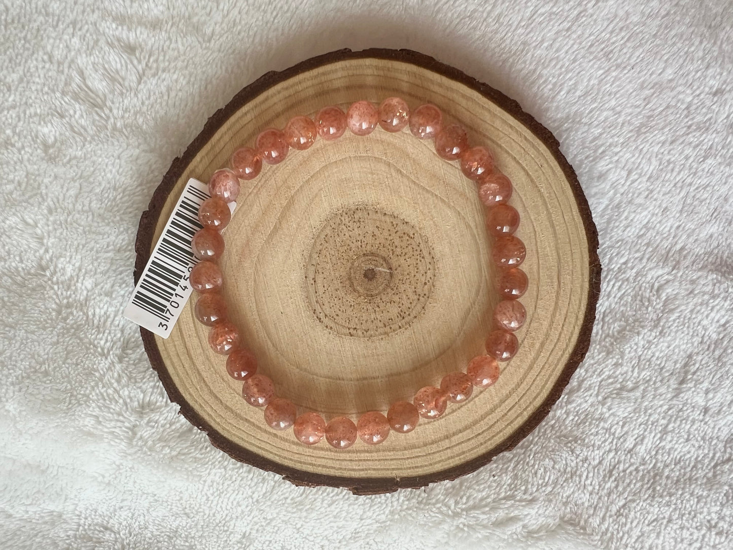 Bracelet boule en pierre de soleil 6mm