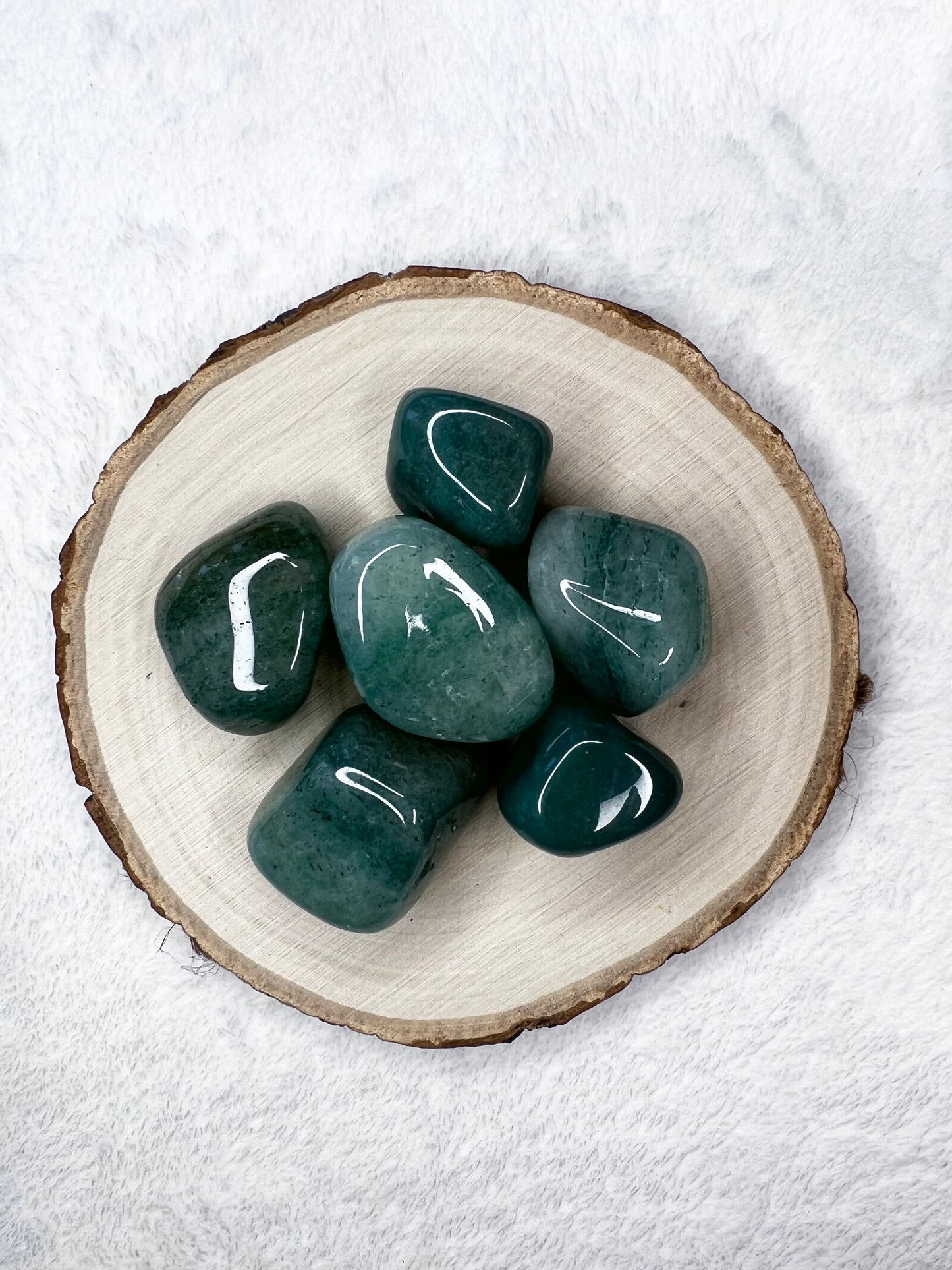 Pierre roulée en aventurine verte