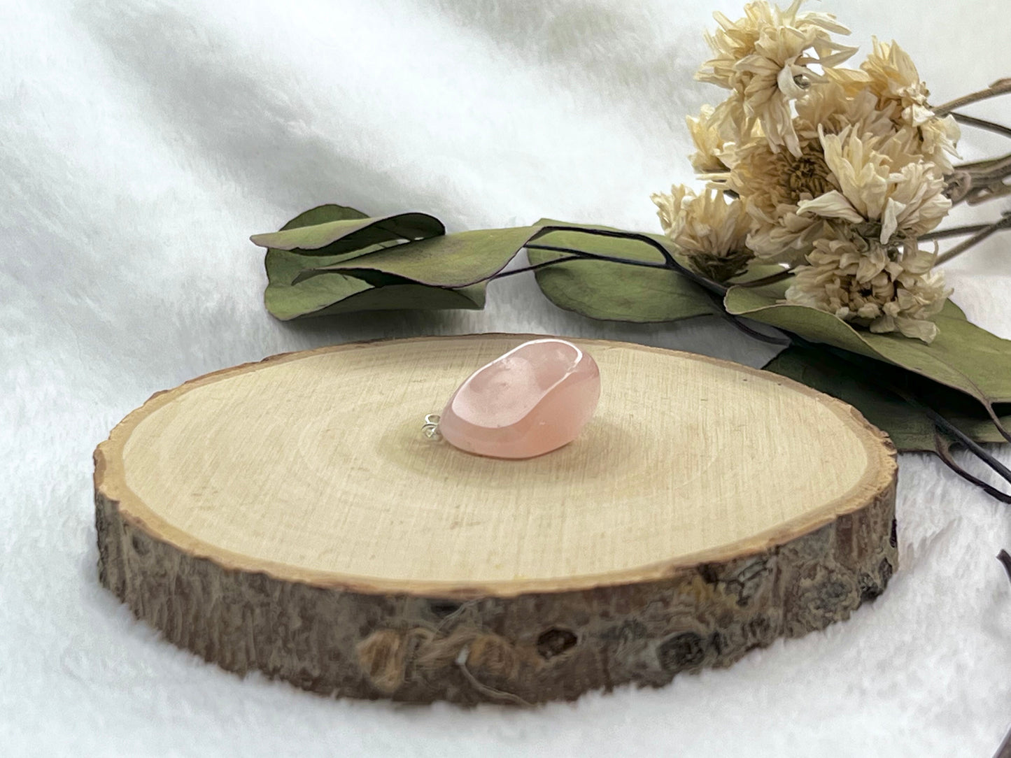 Pendentif en quartz rose