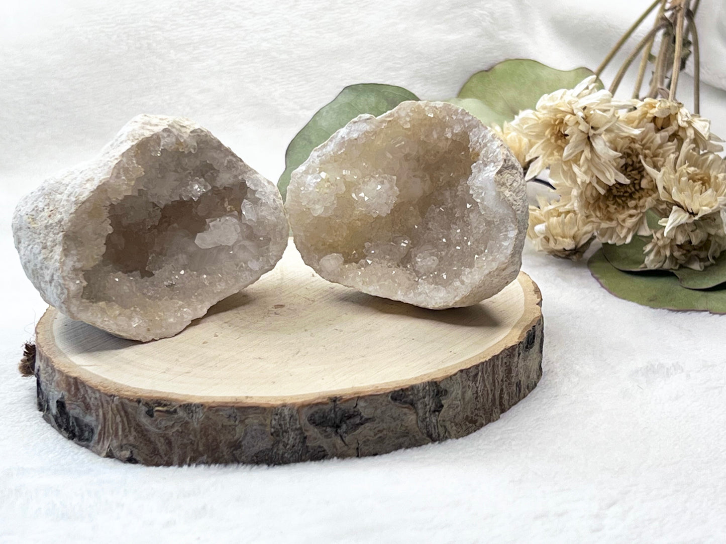 Géode de cristal de roche