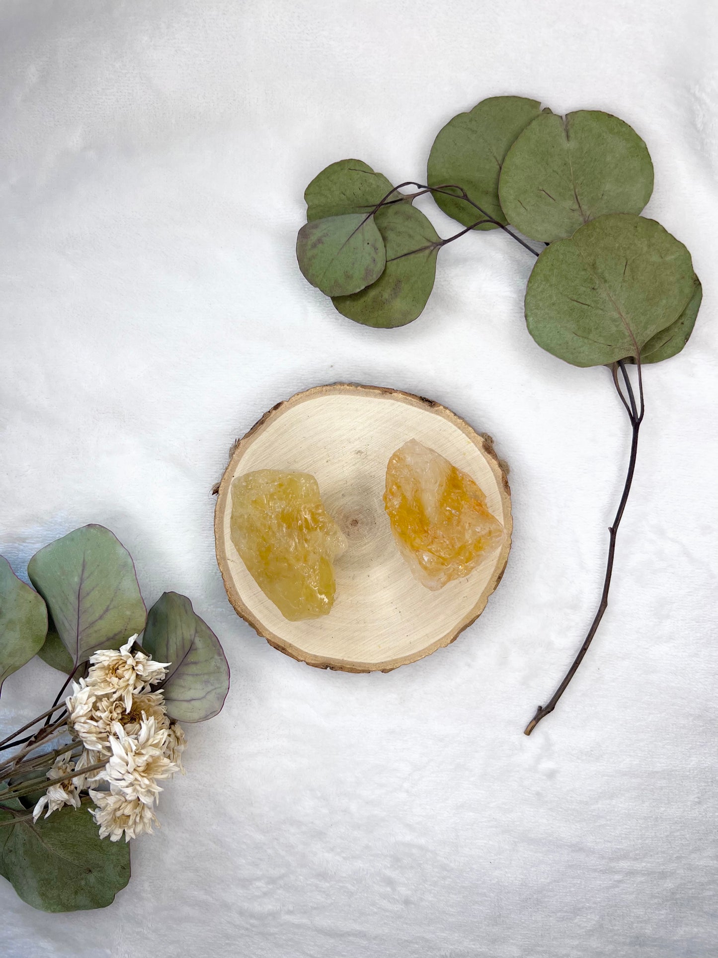 Pierre brute en citrine chauffée