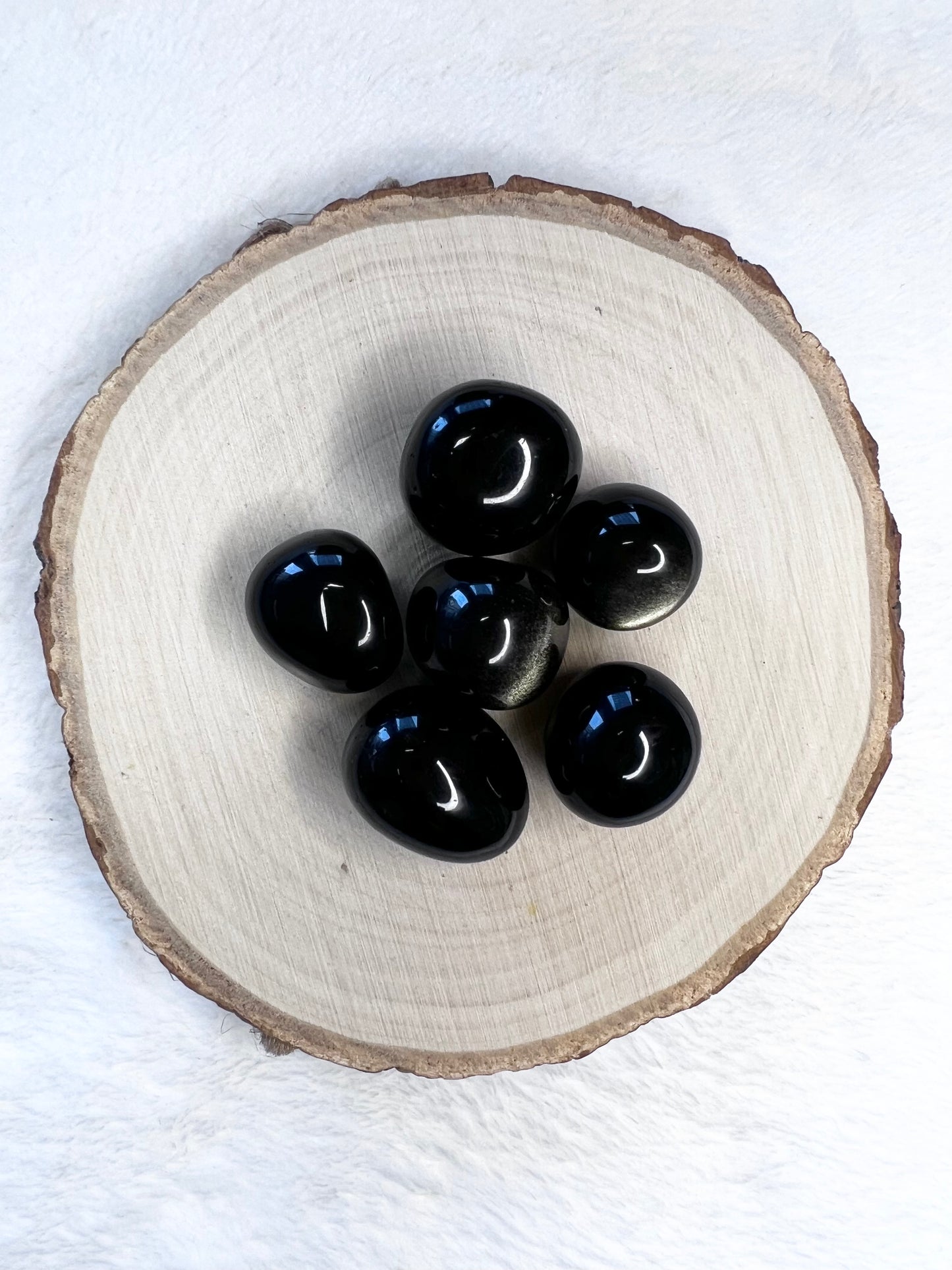 Pierre roulée en obsidienne dorée