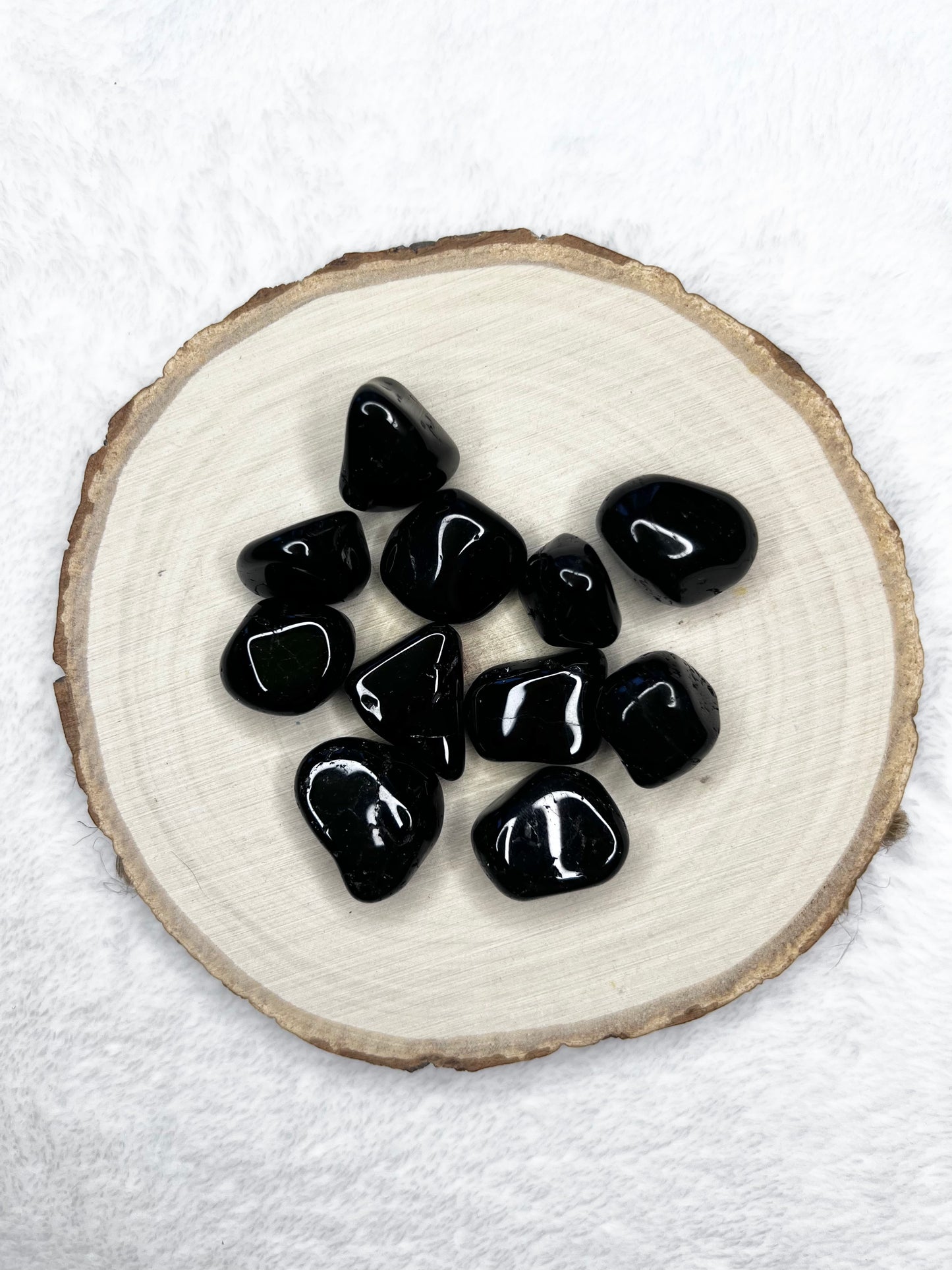 Pierre roulée en tourmaline noire