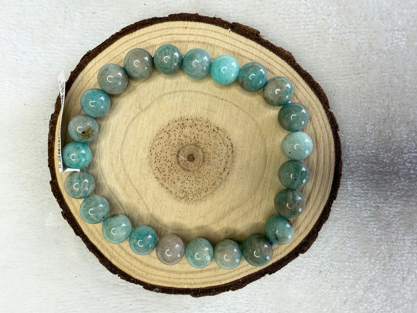 Bracelet boule en amazonite 8mm