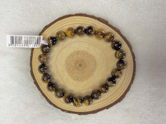 Bracelet boule en oeil de tigre 8mm