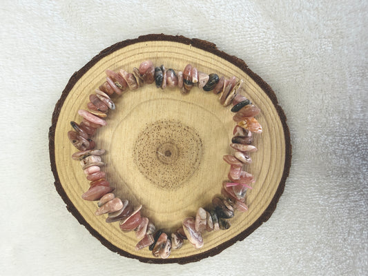 Bracelet baroque en rhodochrosite