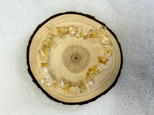 Bracelet baroque en citrine chauffée