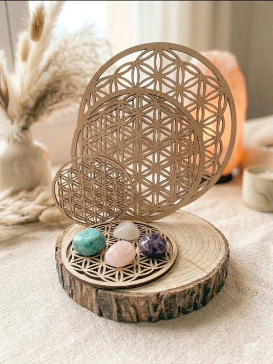 Fleur de vie en bois 10-30cm