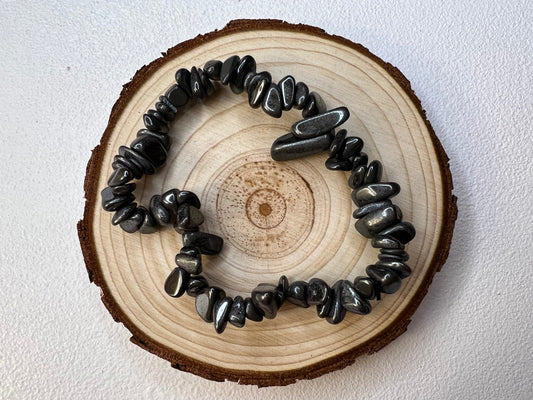 Bracelet baroque en hématite