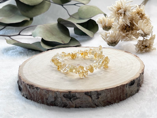 Bracelet baroque en citrine chauffée