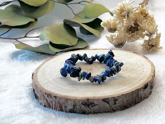 Bracelet baroque en lapis-lazuli