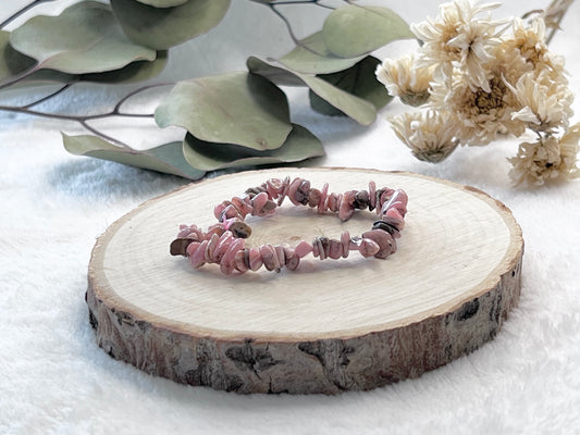 Bracelet baroque en rhodochrosite