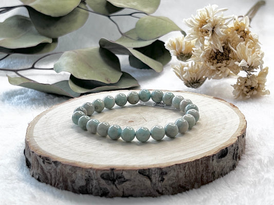 Bracelet boule en amazonite 8mm