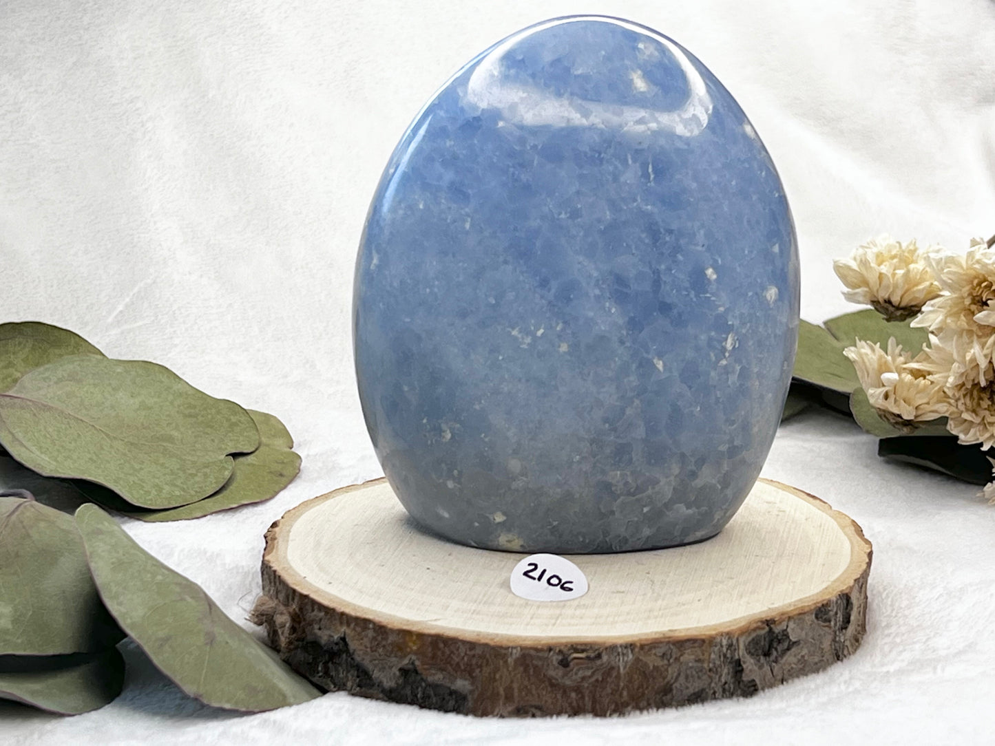 Forme libre en calcite bleue