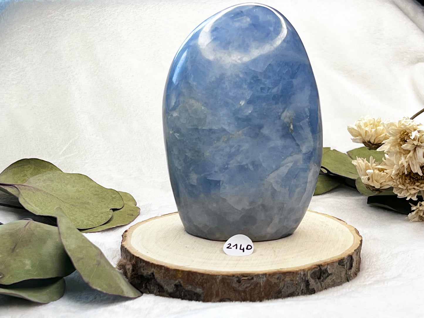 Forme libre en calcite bleue