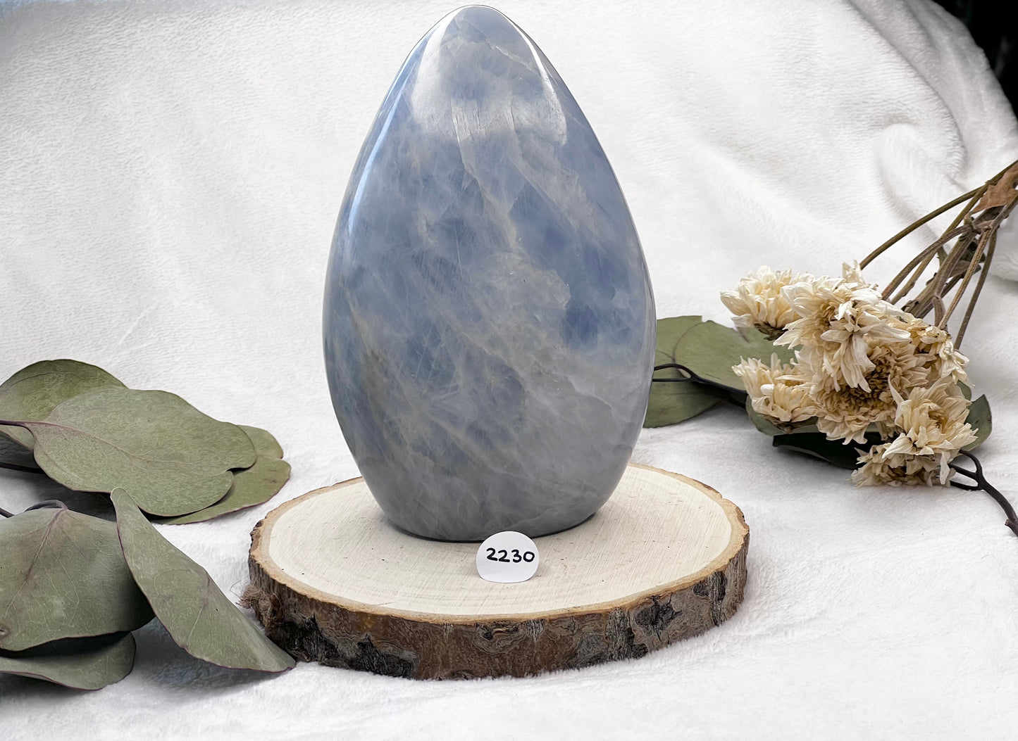 Forme libre en calcite bleue