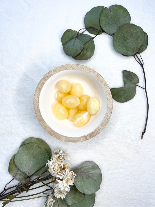 Pierre roulée en calcite orange