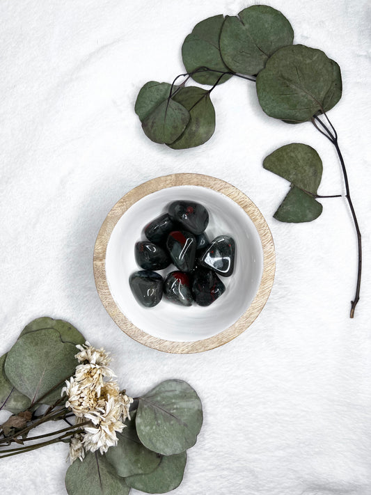 Pierre roulée en jaspe héliotrope